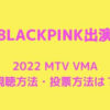 BLACKPINK出演の2022MTVMVA