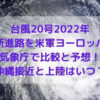 台風20号2022年の最新進路を米軍ヨーロッパ＆気象庁で比較と予想