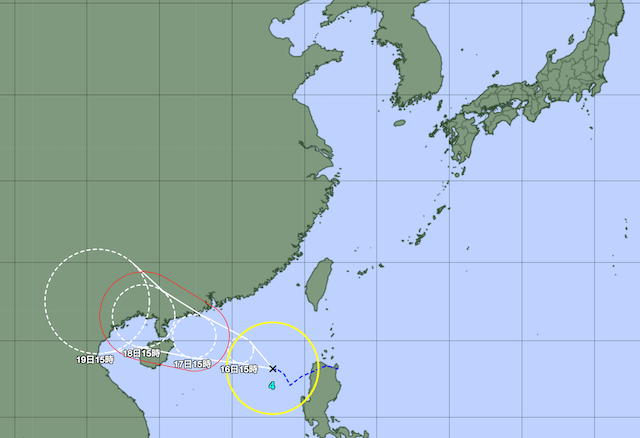 台風4号2023年の最新進路を米軍ヨーロッパ＆気象庁で比較