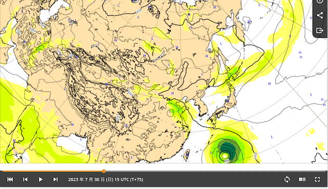 台風6号2023年の最新進路を米軍ヨーロッパ＆気象庁で比較