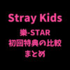 Stray Kids(スキズ)ミニアルバム「樂-STAR」初回特典の比較まとめ