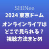 SHINee2024東京ドームのオンラインライブ視聴方法