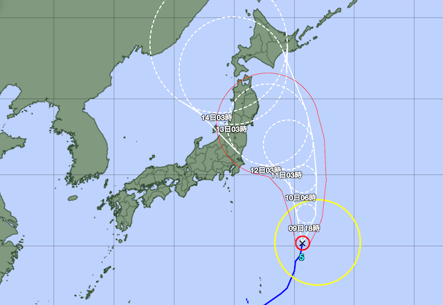 台風5号気象庁