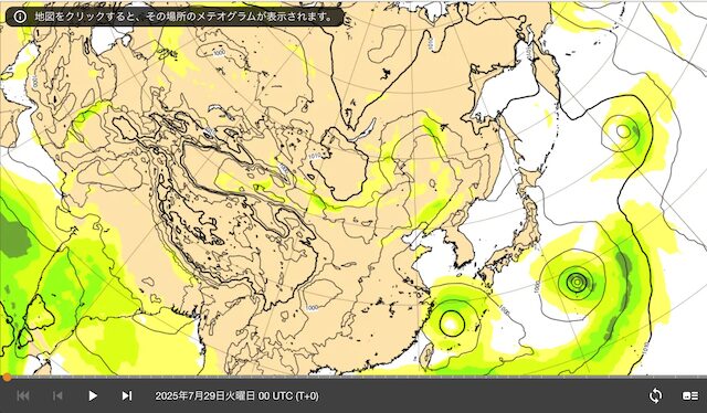 台風9号2025年ECMWF